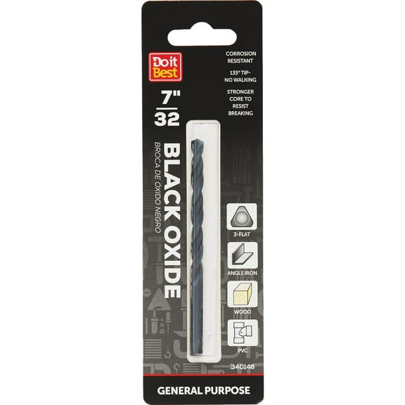 Do it 7/32 In. Black Oxide Drill Bit  324091DB