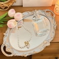 thumbnail image 6 of Uuiauoio Decorative Mirror Tray, Makeup Jewelry Perfume Organizer, Vintage Oval Display and Serving Tray for Bedroom Living-Room Dresser Decor (14.9”x 9”) (Oval), 6 of 6