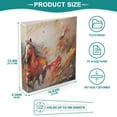 thumbnail image 5 of Horses Painting 3 Ring Binders 1.5 inch Hardcover File Folders with Interior Pockets A4 Size Organizer for School Office Hospital, 5 of 8