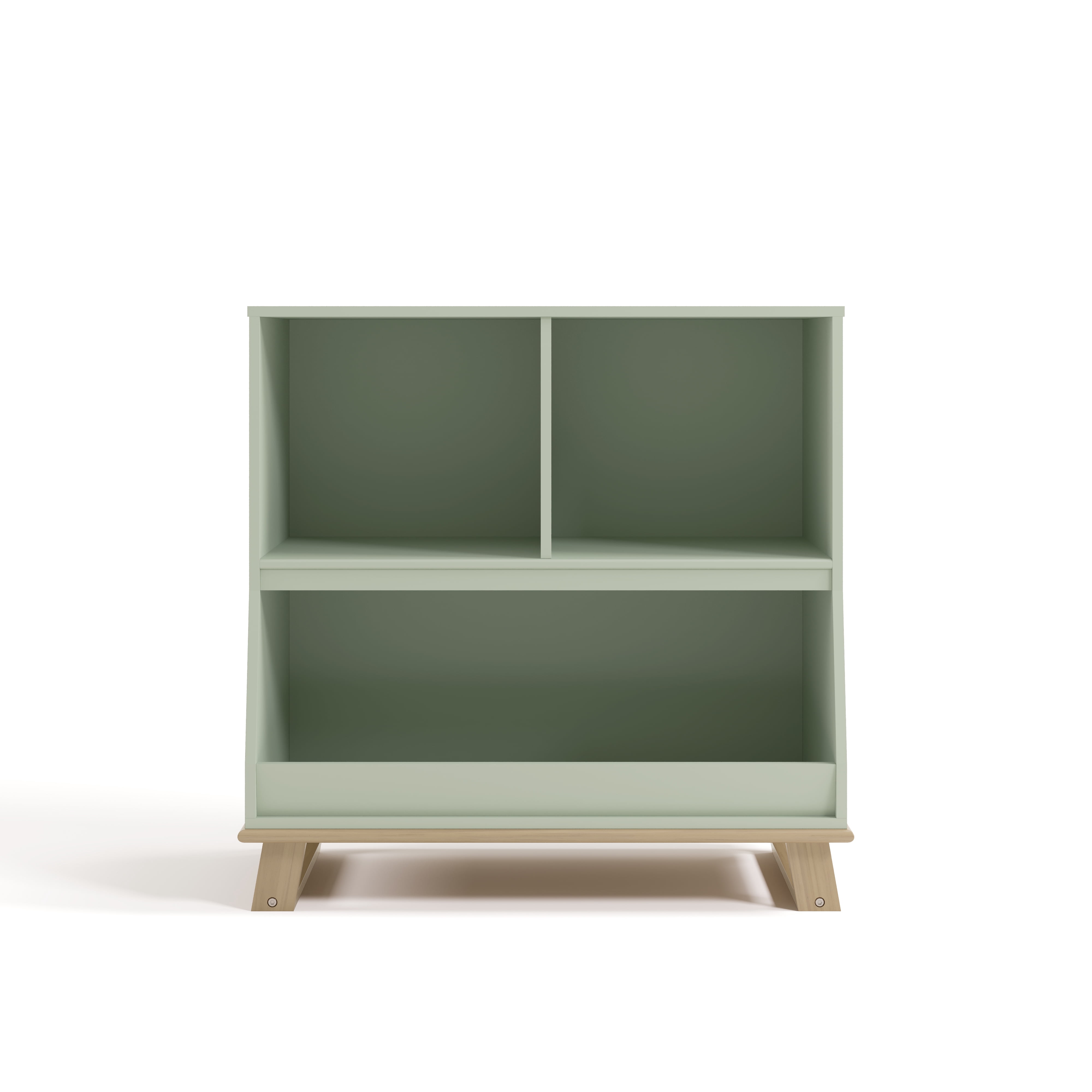 Storkcraft Modern Convertible Infant Changing Table, Sage with Driftwood