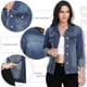 thumbnail image 4 of Chaqueta vaquera MISS MOLY para mujer con botones, manga larga, azul L, 4 of 5