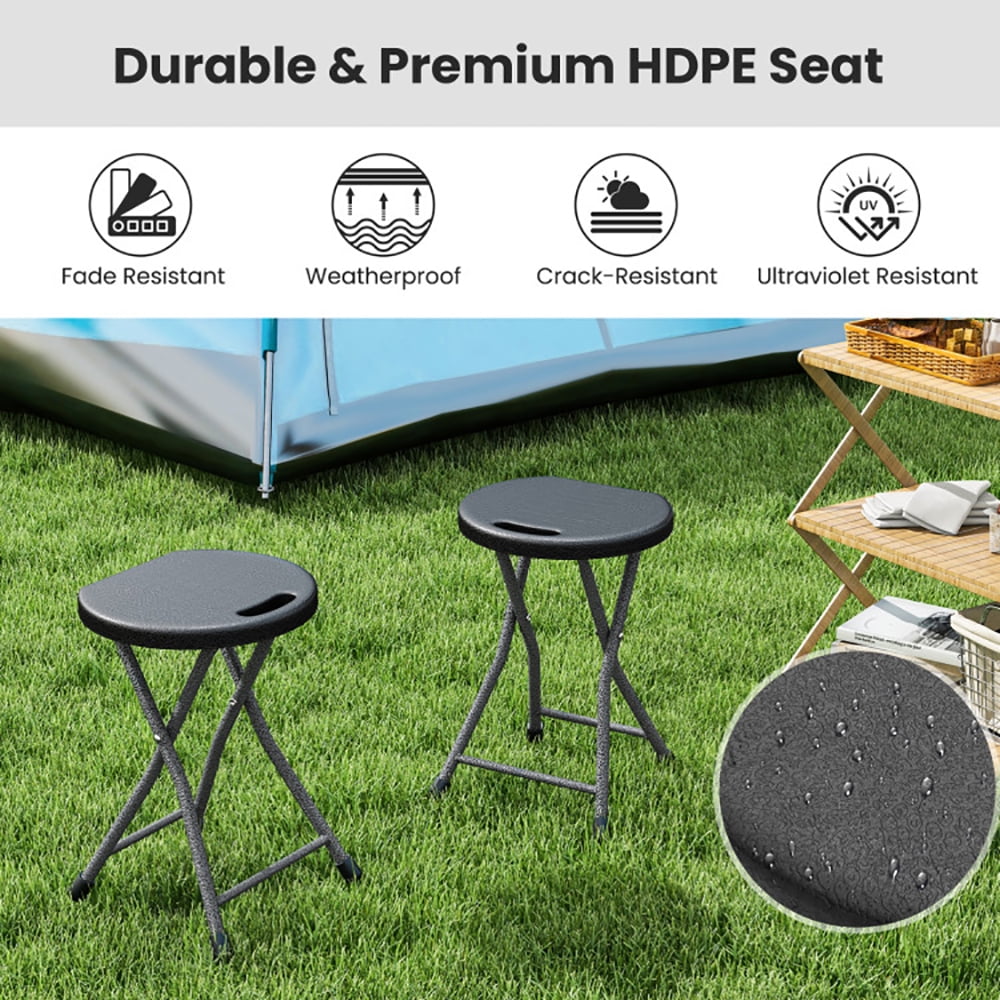 Aimee Lii Folding Stool with Built-in Handle for Adults-2 Pieces, Portable Chairs for Adults