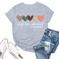 thumbnail image 2 of GEWSEY Autism Awareness Shirt for Women I Wear Blue Tshirt Autistic Mom T-Shirt Puzzle Piece Short Sleeve Tops Grey, S, 2 of 7