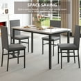 thumbnail image 4 of Enyopro 5-Piece Adult Modern Metal MDF Durable Dining Set Gray, 4 of 8