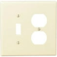 thumbnail image 5 of Leviton 80505-W White Midway Two Gang Combination Toggle Switch Duplex Receptacle Wall Plate, 5 of 5