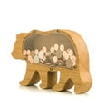 thumbnail image 1 of ZAXARRA Wooden Animal Piggy Bank, Large Enough Coin Saving Money Box, 1 of 6