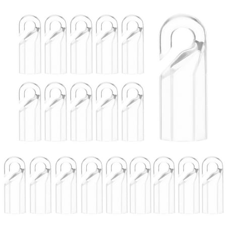 

NUOLUX 20Pcs Plastic Curtain Hooks Venetian Blind Holders Home Decor Transparent