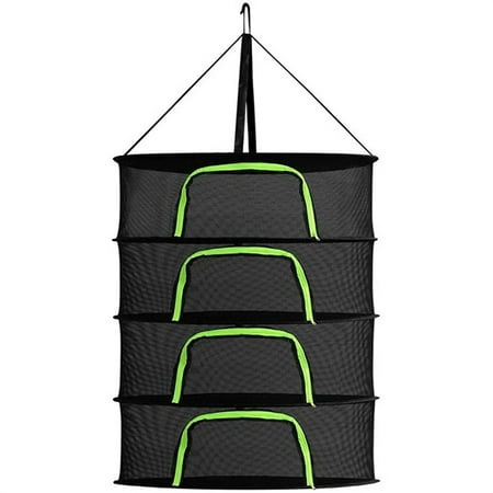 

TUOBARR Summer Savings! Herb Drying Rack Hanging Mesh Net Dryer Collapsible With U-Shape Zippers，Pothook，Carabiner And Storage Pouch，For Hydroponics Flowers，Buds