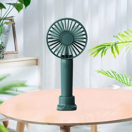 

Portable Handheld Fan Battery Operated Cooling Personal 3 Speeds Adjustment Powerful Small for Office Desk Travel Desktop Camping Green