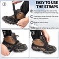 thumbnail image 4 of Crampones de acero inoxidable reforzado con 19 dientes - Negro - XL MFZFUKR CPB-DE-HJJ-132-6, 4 of 5