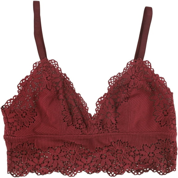 American Eagle Womens Lace Bralette, Red, X-Small