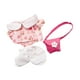 thumbnail image 3 of Ropa para muñecas CUTICAT Mini de 6 pulgadas traje rosa con bolso cruzado, 3 of 8