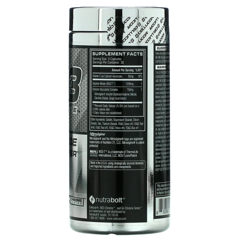 Cellucor NO3 Chrome Nitro Booster Pre-Workout Supplement for
