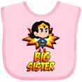thumbnail image 3 of Inktastic Big Sister Superhero Girls Baby Bib, 3 of 4