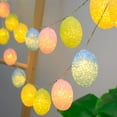 thumbnail image 3 of Easter Egg Lights, LED Pastel Lights, Easter Eggs Ornaments Battery Powered Fairy Lights String for Party, Home Decorations, White Wire, 3 of 5
