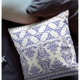 thumbnail image 4 of Nandini Flowers Indoor/Outdoor Pillow with Removable Cover in Off-White Blue 20x20, 4 of 5
