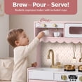 thumbnail image 6 of Best Choice Products Wooden Cottage Kids Pretend Play Kitchen with 11 Accessories, Espresso Machine - Pink, 6 of 10