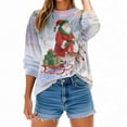 thumbnail image 4 of Women's Sweatshirts Merry Christmas Fleece Crewneck Sweaters Fashion Christmas Printed Long Sleeve Blouses Casual Loose Shirts Xmas Holiday Pullover Tops, 4 of 9