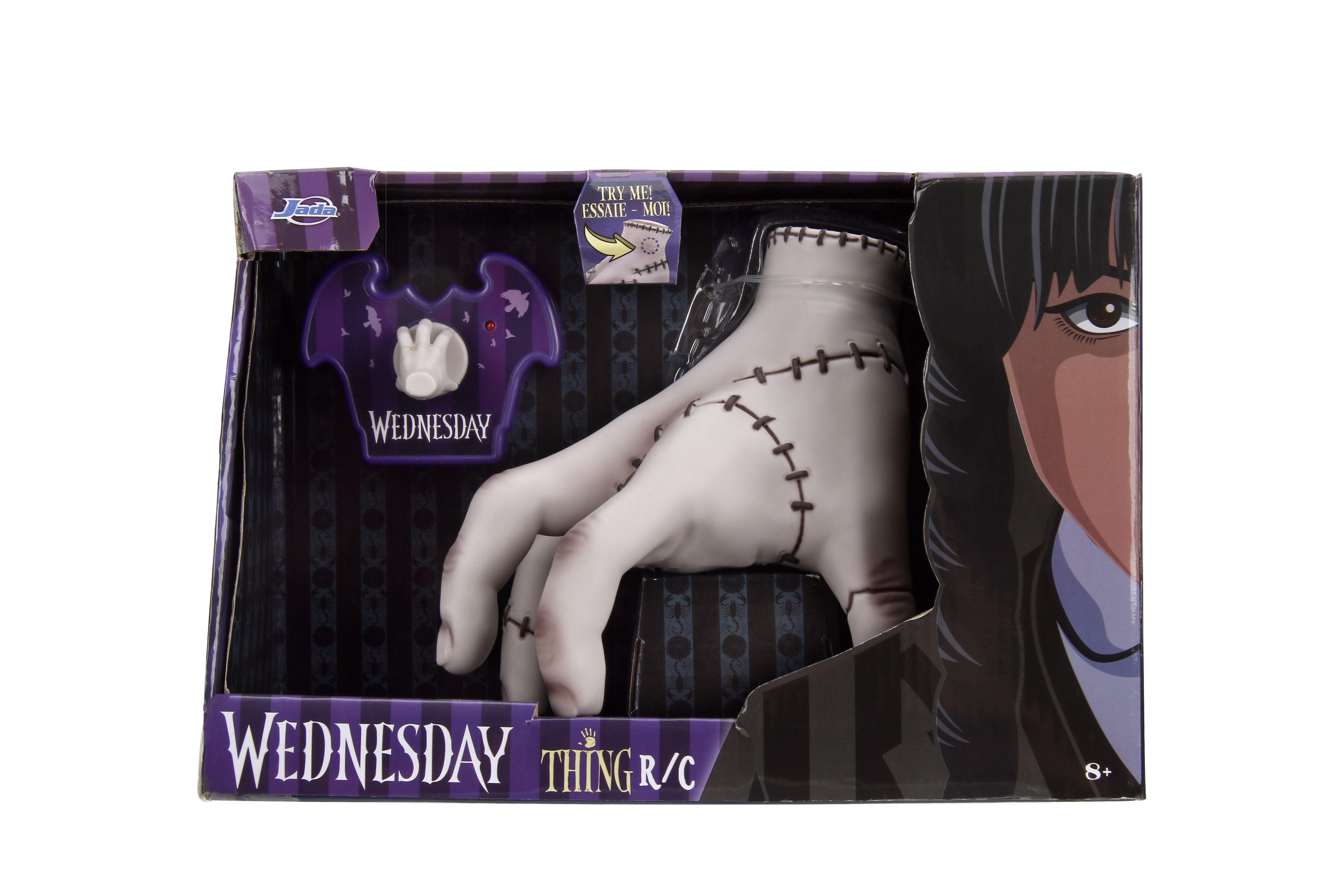 Jada Toys Wednesday Addams Thing RC Life-Size Remote Control Partner Realistic Design, USB Charging, Halloween Gift, Toy for Adults and Kids