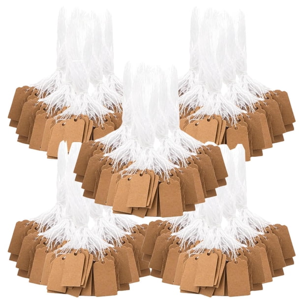 Etiquetas de mercancía VentDepot BrownTag25 500 Etiquetas Marrón 25x15mm Papel Kraft