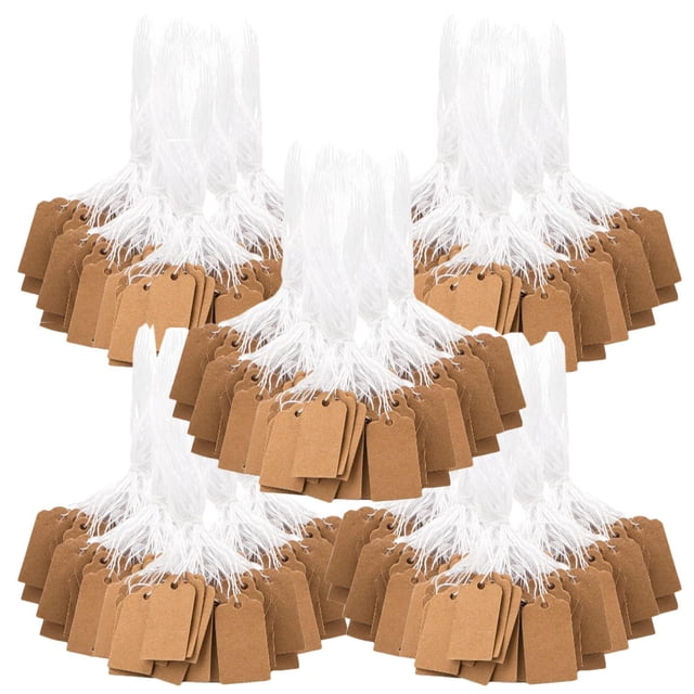 Etiquetas de mercancía VentDepot BrownTag25 500 Etiquetas Marrón 25x15mm Papel Kraft
