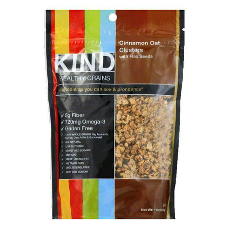 Kind Cinnamon Oat Clusters with Flax Seeds, 11 OZ (Pack of