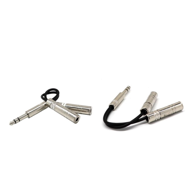 Jack de audio estéreo Cable 2x 6.35 Mm A 2X 1/4 " Audio Y Divisor Estéreo Cable De Duradero Magideal Jack de audio estéreo Cable