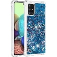 thumbnail image 3 of Compatible with Samsung Galaxy A71 Case Glitter Luxury Cute Love Liquid Quicksand Clear TPU Girls Women Stylish Bumper Shockproof Protective Case for Samsung Galaxy A71 Blue YB, 3 of 12