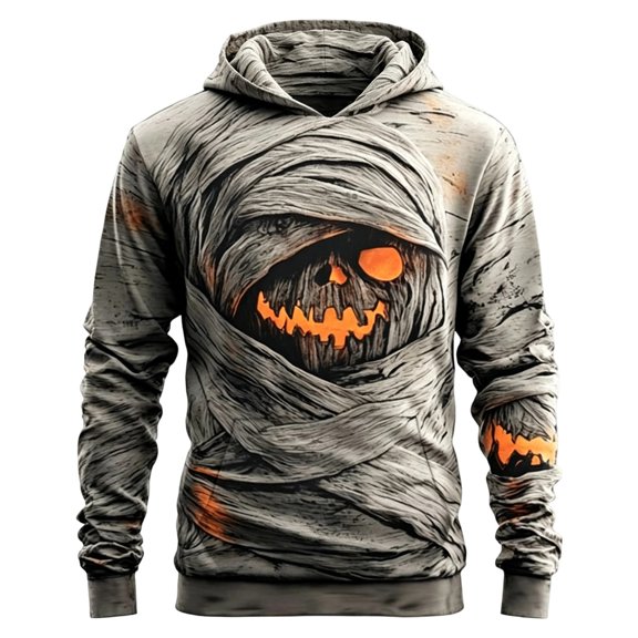 SJLDQY Halloween Boys Hoodies Hallowmas Graphic Long Sleeve Hooded Sweatshirts with Kangaroo Pocket Fall Winter Ourdoor Casual Pullover Tops for Boys