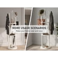 thumbnail image 6 of LIXI Coat Rack with 3 Shelves and 9 Hooks, Coat Rack Freestanding for Hats, Coats, Scarves, Bags in Bedroom/Office/Entryway, White, 6 of 12
