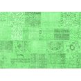 thumbnail image 1 of Ahgly Company Indoor Rectangle Patchwork Emerald Green Transitional Area Rugs, 7' x 9', 1 of 4
