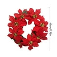 thumbnail image 3 of Christmas Wreath 2025 Red Flower Garland Door Hanging Decorations 18 Inch Large Handcrafted Holiday Front Door Wreath Indoor Outdoor Home Decor for Winter Festive Red, 3 of 6