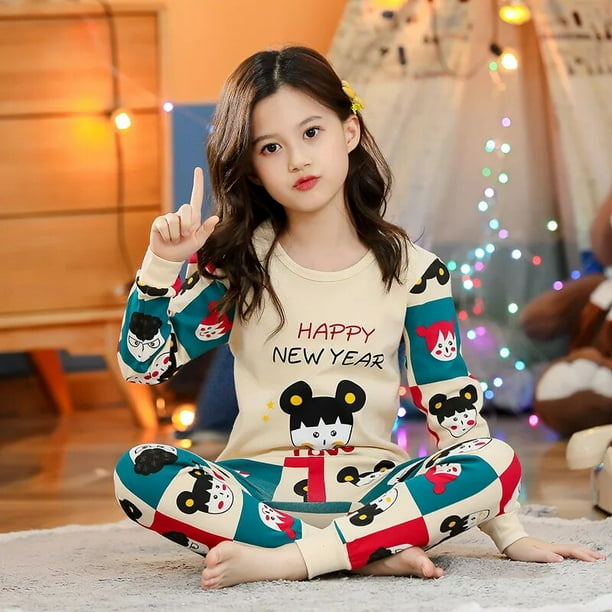 Ropa 100 de algodon para chicas adolescentes pijamas de Navidad para ninos conjunto de ropa de dormir para ninos ropa de casa para ninos pijamas de invierno de dibujos animados El Tesoro