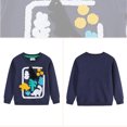 thumbnail image 4 of Kiijoy Little Boys Sweatshirt Dinosaur Embroidery Crewneck Pullover, Navy, Sizes 5-6Y, 4 of 4