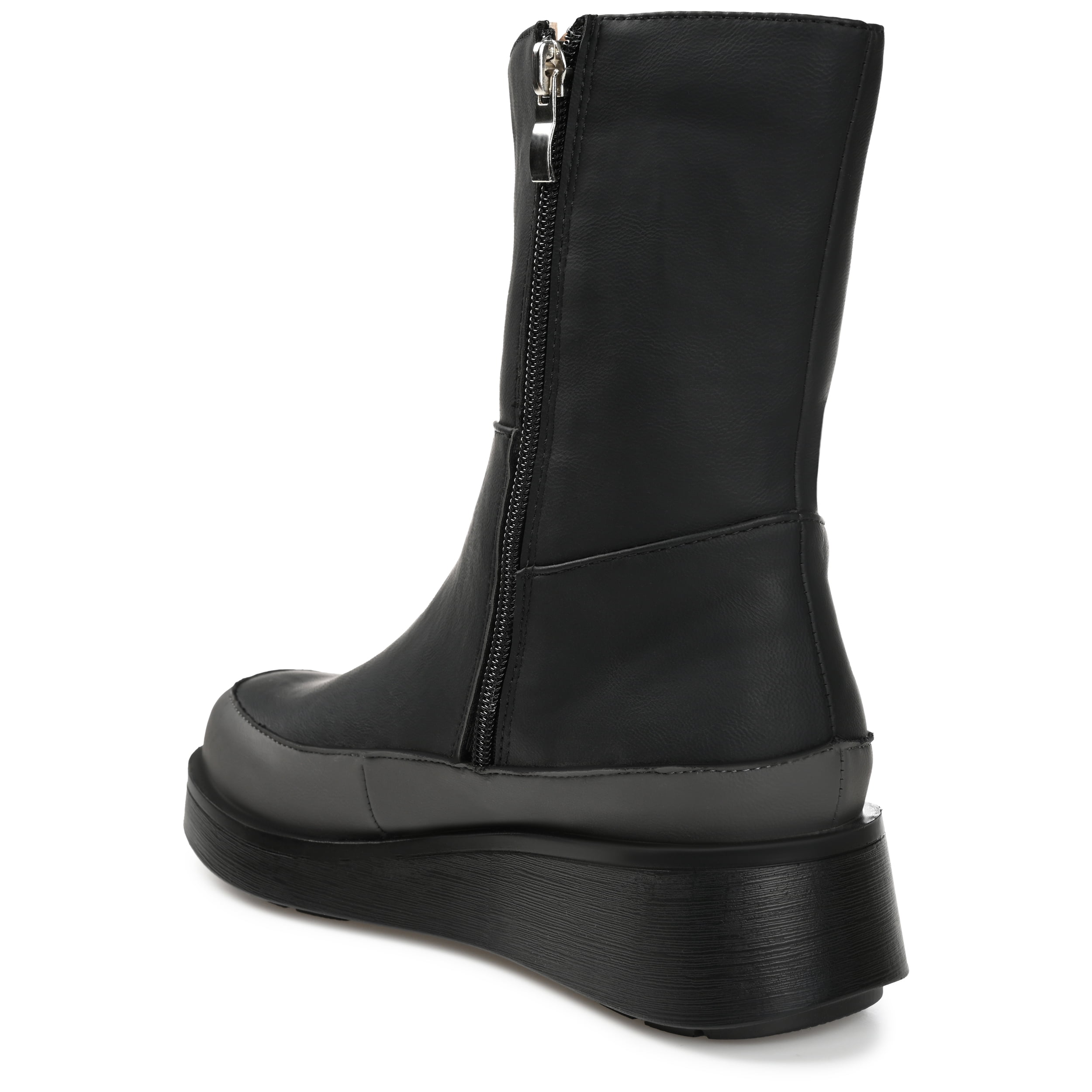 Journee Womens Cristen Inside Zip Platform Booties