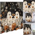thumbnail image 4 of Cortina Baño Espeluznante Halloween Lindo Fantasma Dibujos Animados Lavable, 4 of 9