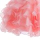 thumbnail image 4 of Vestido de manga corta con cuello redondo para niña, elegante, de malla con purpurina, con lazo irregular y degradado colorido, falda de poliéster., 4 of 4