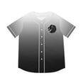 thumbnail image 2 of Seven Lions Merch Gray Gradient Baseball Jersey Men/Women Casual Thin button Baseball uniform Oil Slick Custom Baseball Jersey, 2 of 7