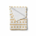 thumbnail image 2 of Geometric Soft Flannel Fleece Throw Blanket, Simplistic Monochrome Background with Continuous Dots and Stripes, Cozy Plush for Indoor and Outdoor Use, 70" x 90", Pale Orange and White, by Ambesonne, 2 of 6