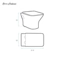 thumbnail image 5 of Carre Wall-Hung Toilet Bundle 0.8/1.6 GPF Dual Flush in Matte Black with Brass Flush Plate, 5 of 12