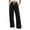 Black, variant on Women's High Waist Drawstring Casual Wide Leg Pants With Split Hem And Pockets