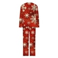 thumbnail image 5 of Byworldtasic Womens Pajamas Sets Christmas Print Pajama Set Long Sleeve Shirts and Long Pants 2 Piece Pjs Sleepwear Sizes S-2XL, 5 of 6