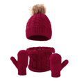 thumbnail image 1 of Conjunto de gorro y bufanda Prolriy para mujer, gorro y bufanda de invierno para niños, guantes y mitones con forro de punto para niños pequeños y niñas, guantes de invierno para hombres y mujeres,, 1 of 5