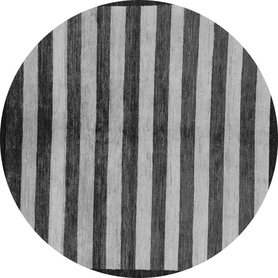 Ahgly Company Indoor Round Oriental Gray Modern Area Rugs, 6' Round