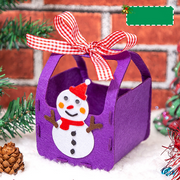 3 Pieces DIY Christmas Decoration Handicraft Craft Toy Bag Non Woven Christmas Creative Materials Kit Gift Box Tote Bag