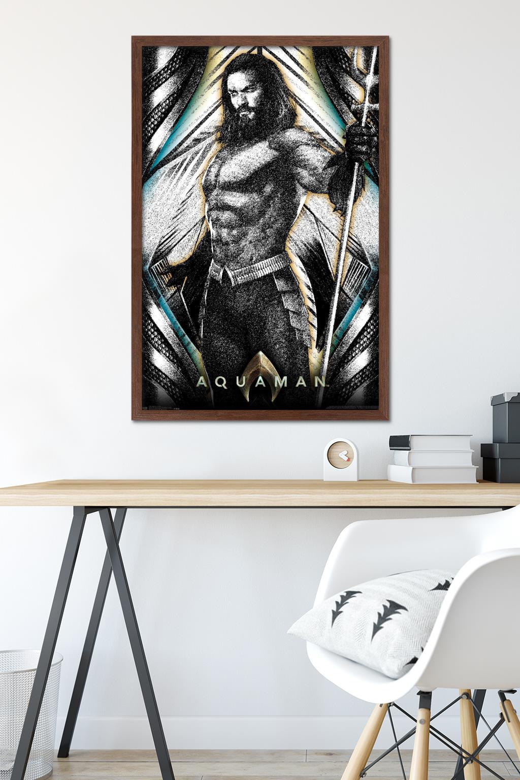 DC Comics Movie - Aquaman - Graphic Wall Poster, 22.375" x 34", Framed