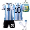thumbnail image 1 of 22 Argentina Home #10 Messi Shirt Match Kit Uniformes de fútbol - Niños 26 (140-150 CM) Sincero Electrónica, 1 of 2
