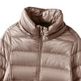 thumbnail image 6 of Sevevn Women's Down Jacket Lightweight Removable Hood Lightweight Down Jacket Mid-length Lightweight Slim Large Size Thin Jacket Gift for Girls, 6 of 7