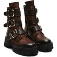 thumbnail image 2 of STEVE MADDEN ROLAND Boots Brown Leather, 2 of 5