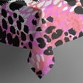 thumbnail image 5 of Pink Leopard Pattern Square Tablecloth,Waterproof Square Table Cover,Wipeable Spillproof Washable Table Cover for Home Kitchen Party Decor 42"X42"(107x107cm), 5 of 6